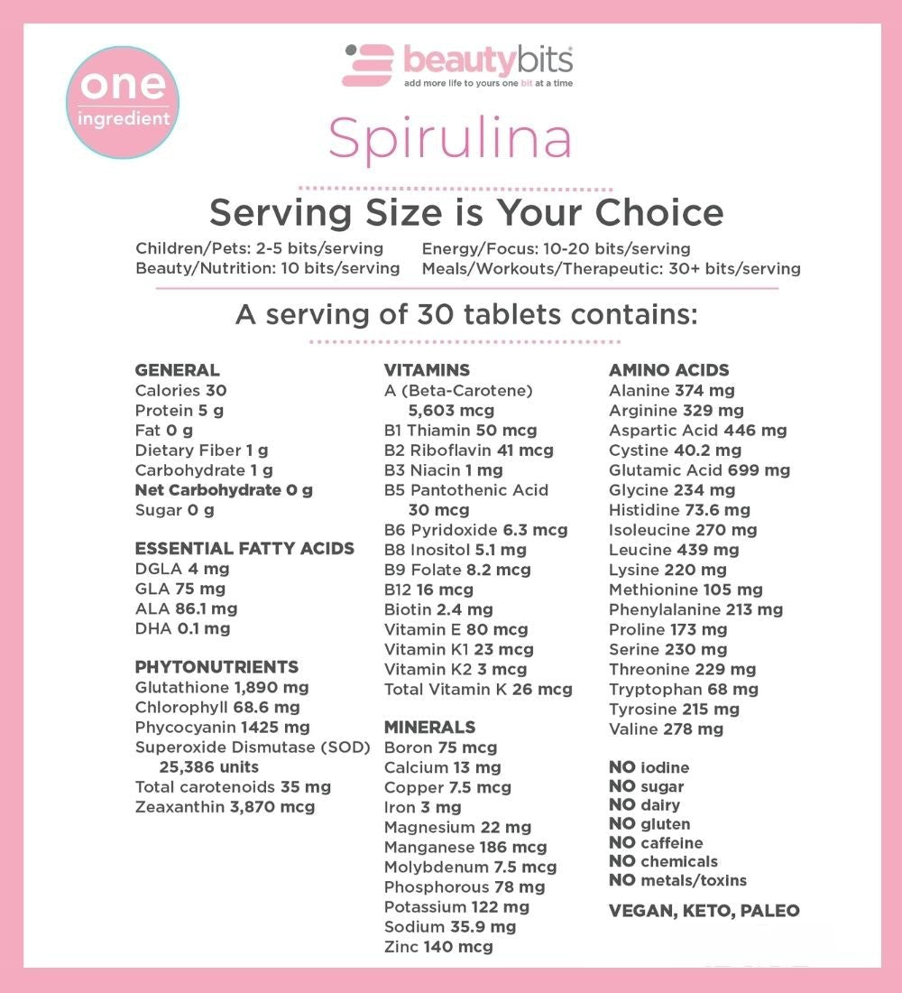 BEAUTYbits® Spirulina | Large Bag